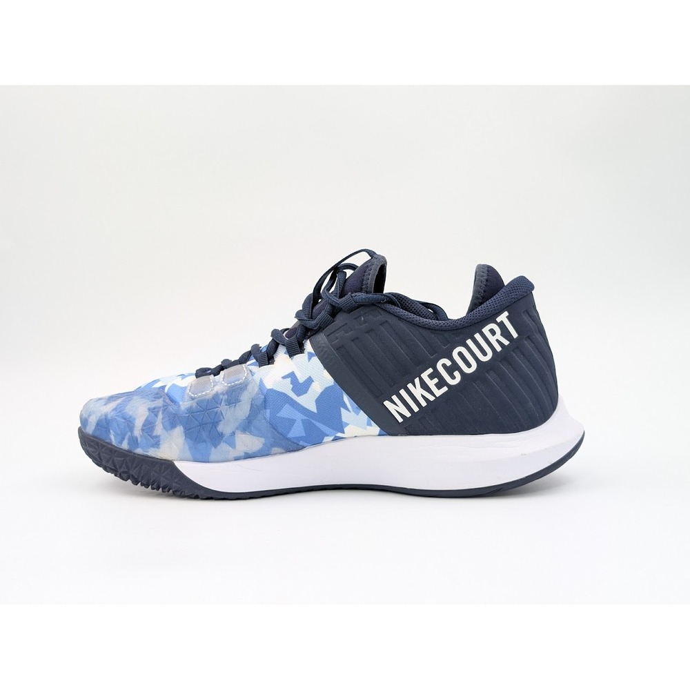 Nike Court Air Zoom Zero Men 10 Blue Prism Print Geometric Camo Tennis Pickeball